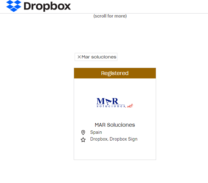 MARSoluciones otro año mas con DropBox
